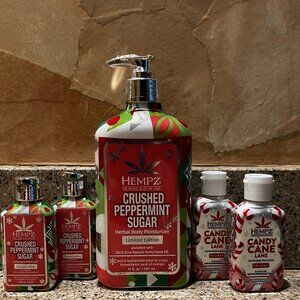 Hempz Crushed Peppermint Sugar Body Lotion Set!! NEW